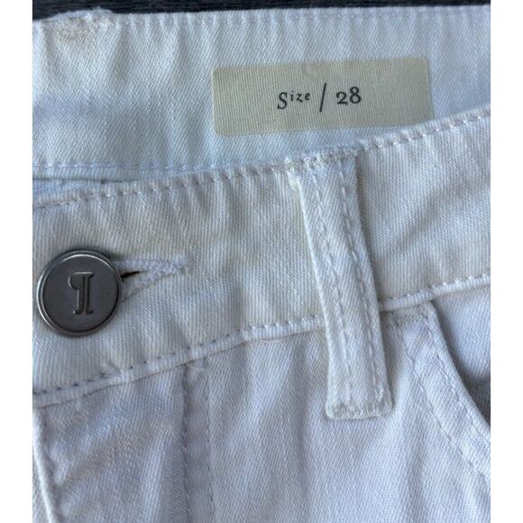 Pilcro And The Letterpress White Jeans Size 28 Lace Up Ankle Boho Anthropologie - Picture 6 of 12